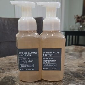 White Barn B&BW, set Of 2, NEW  Smoked Caramel & Bourbon Hand Soap